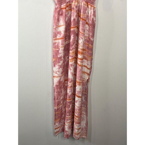 Knox Rose Maxi Dress XS Purple Orange Boho Tie Dye Sundress Flutter Sleeve - Picture 4 of 10